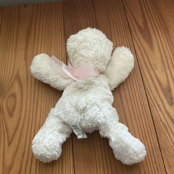 Kellytoy White Polar Bear Plush Beanie Stuffed Animal Pink Bow 9 Inches - Picture 5 of 11